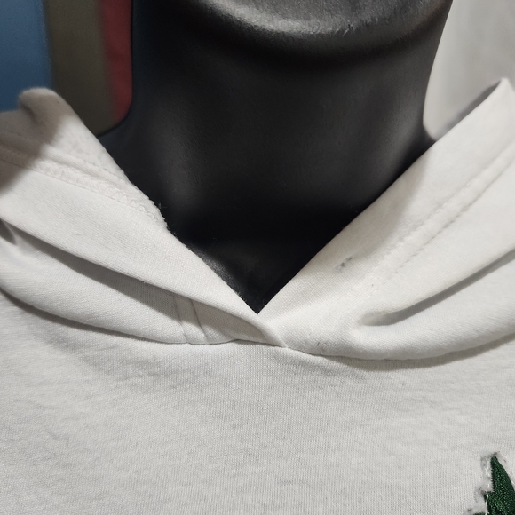 White Pineapple Embroidered Cropped Hoodie - Picture 3 of 6